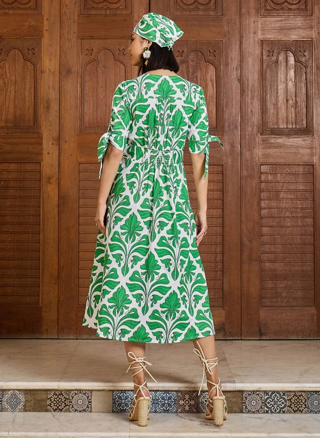 ساسافراس Floral Print Midi Dress for Women