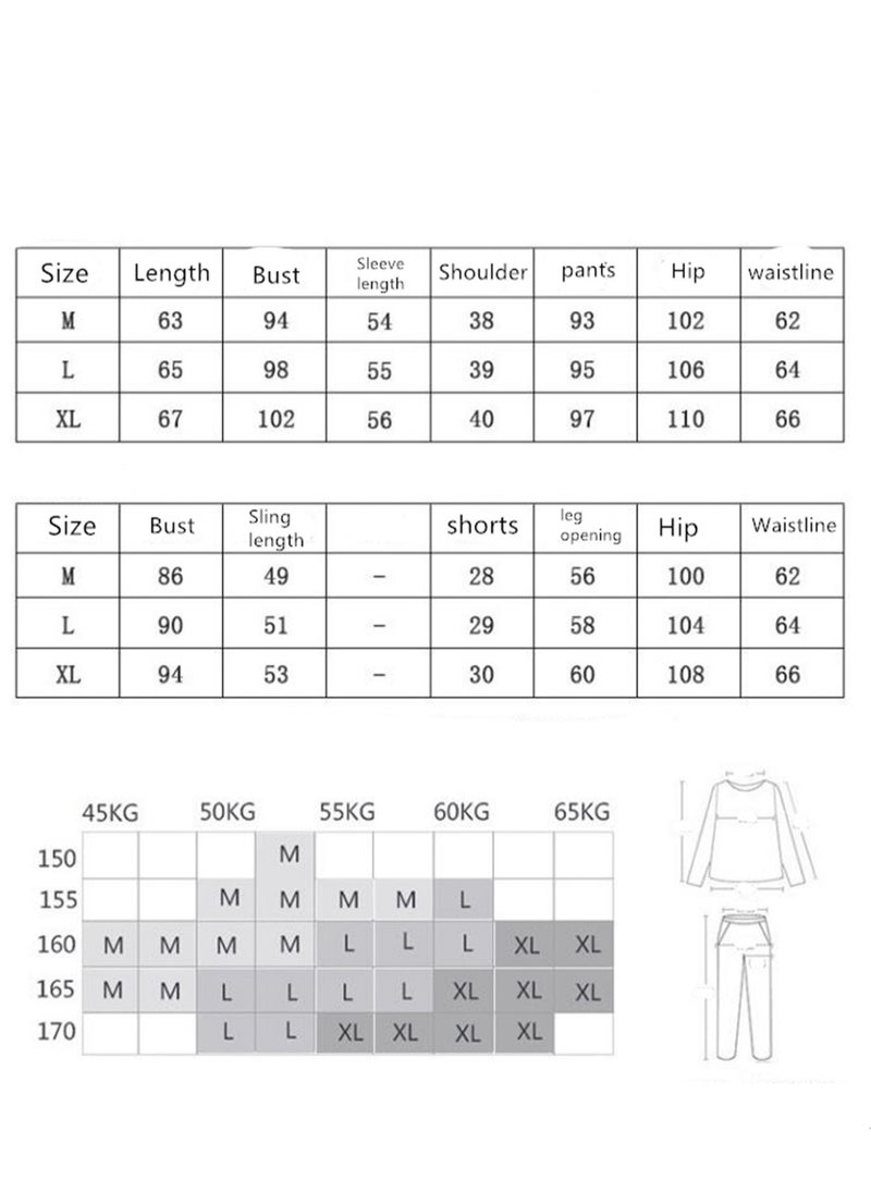 Generic - 7pcs pajamas set for women in all seasons imitation silk pajamas set - Image 1