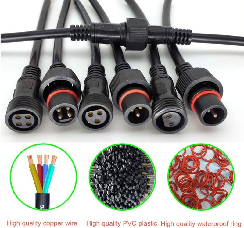 dstfuy 4 Wire Plug Connector,16AWG Male Female Plug LED Connector with IP65 Waterproof Wire Connectors,20CM Extension Cable for Car,LED Strip Lights. - Image 5