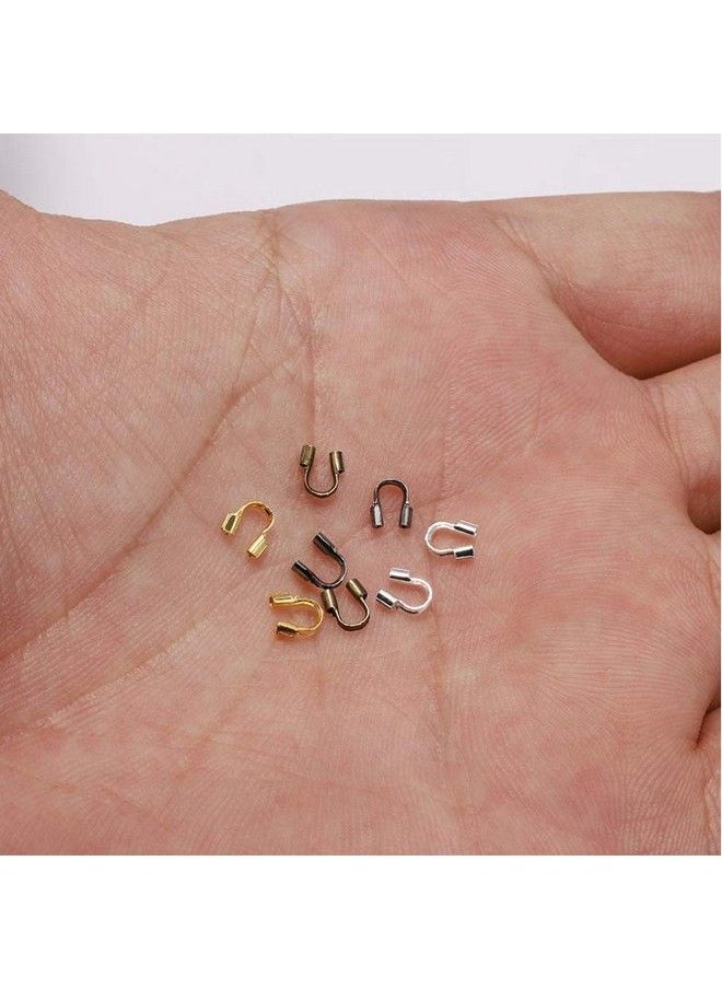 EXCEART - 300Pcs Sterling Silver Small Wire Guard Thread Brass Wire Guardian Wire Protector For Jewelry Making - Image 1