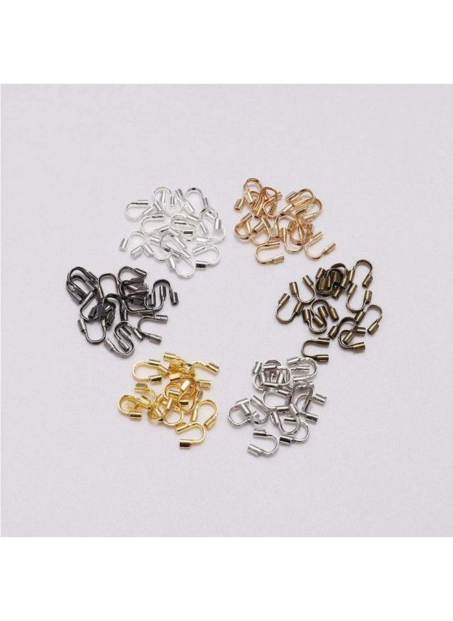 EXCEART - 300Pcs Sterling Silver Small Wire Guard Thread Brass Wire Guardian Wire Protector For Jewelry Making - Image 1