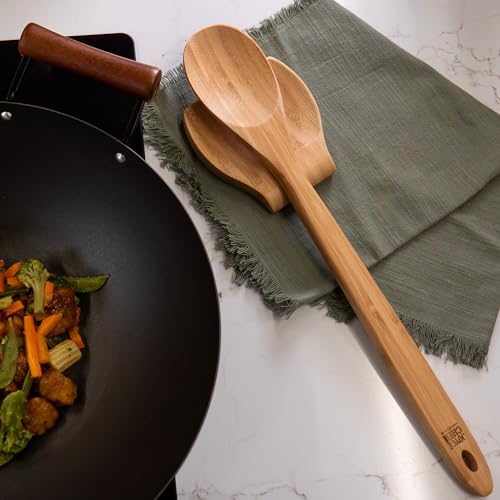 Joyce Chen Burnished Bamboo Mixing Spoon, 18-Inch - Image 4