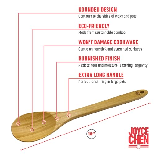 Joyce Chen Burnished Bamboo Mixing Spoon, 18-Inch - Image 5