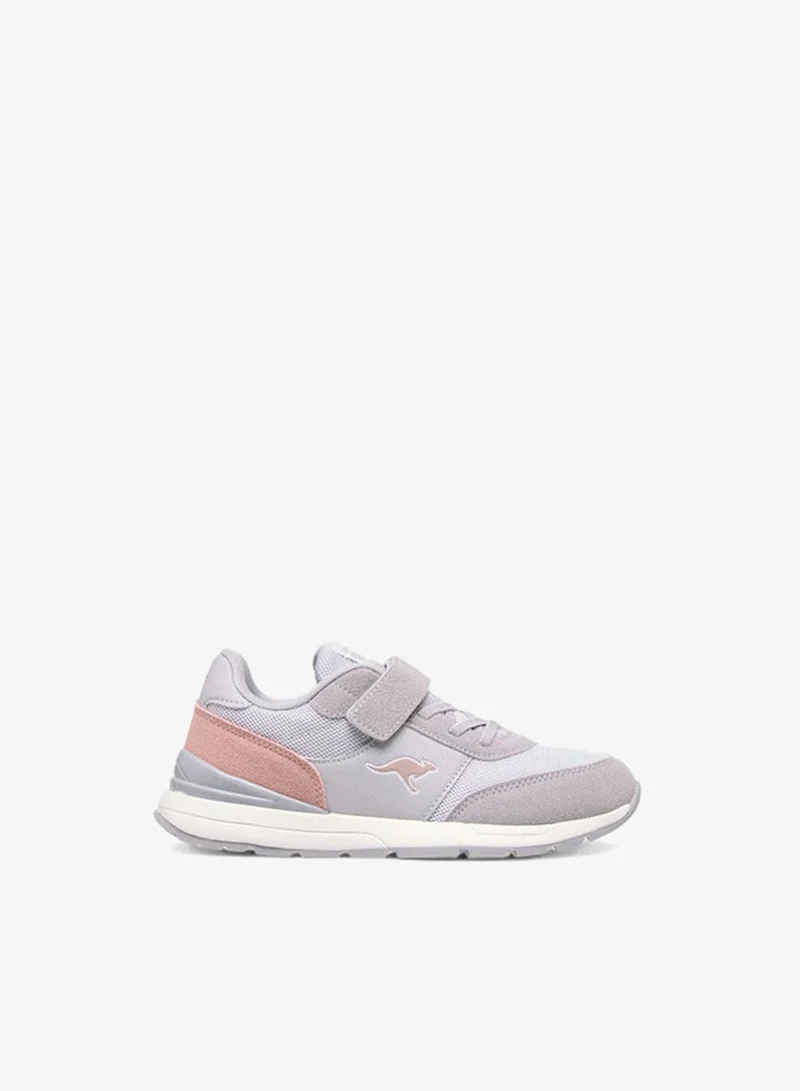 kangaROOS Girls' Logo Print Sports Shoes with Hook and Loop Closure
