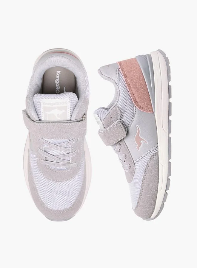 Kangaroos Girls Logo Print Hook & Loop School Walking Shoes