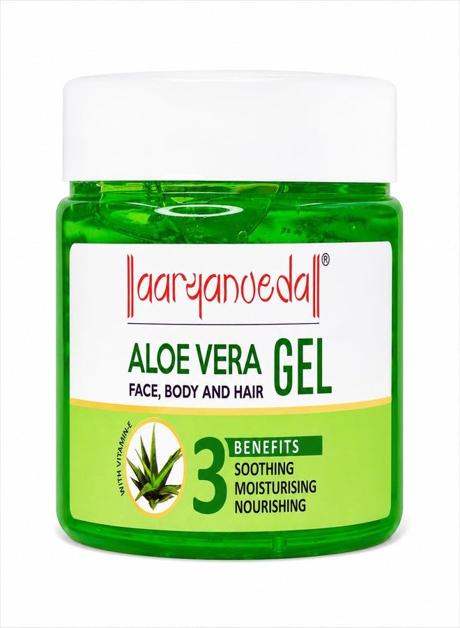 Aryanveda Aloe Vera Gel 400 ml | 100% Pure Natural with Vitamin E | For Face, Skin, Hair Care | Hydrating & Soothing Gel for All Skin Types Pack Of 1 (400) - Image 1