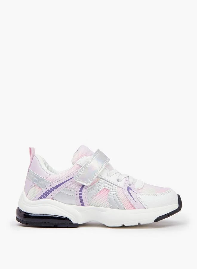Little Missy Girls' Hook And Loop School Sneakers
