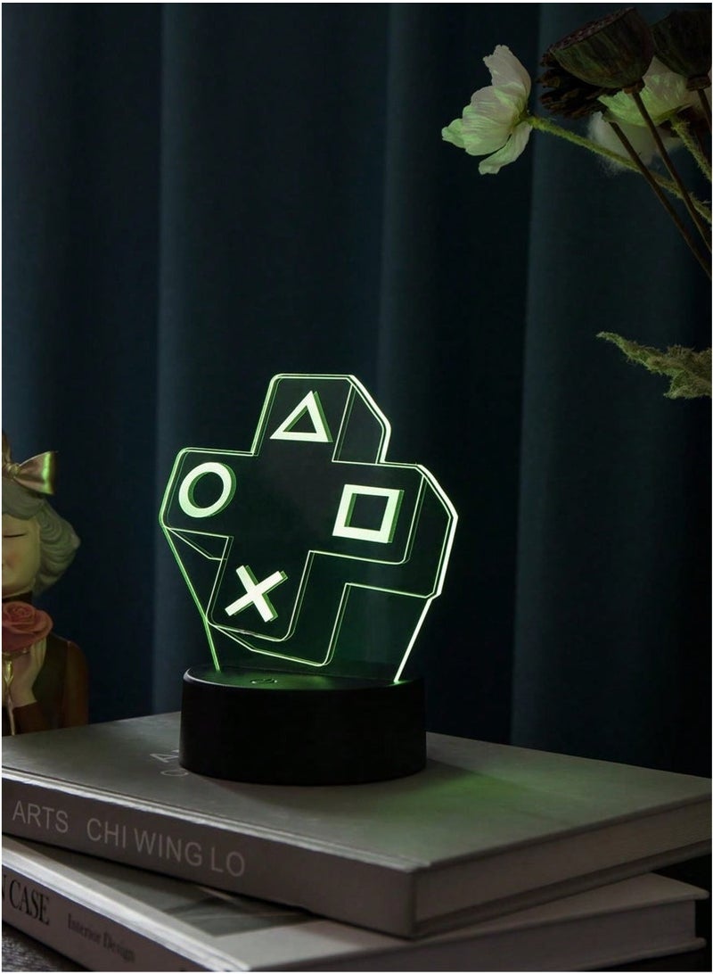 Arabest 3D Night Lamp Gaming Room Desk Setup Lighting Decor On The Table Game Console Icon Logo Sensor Light For Kids Bedside Gift (Color : 7Color Crack base, ) - Image 5