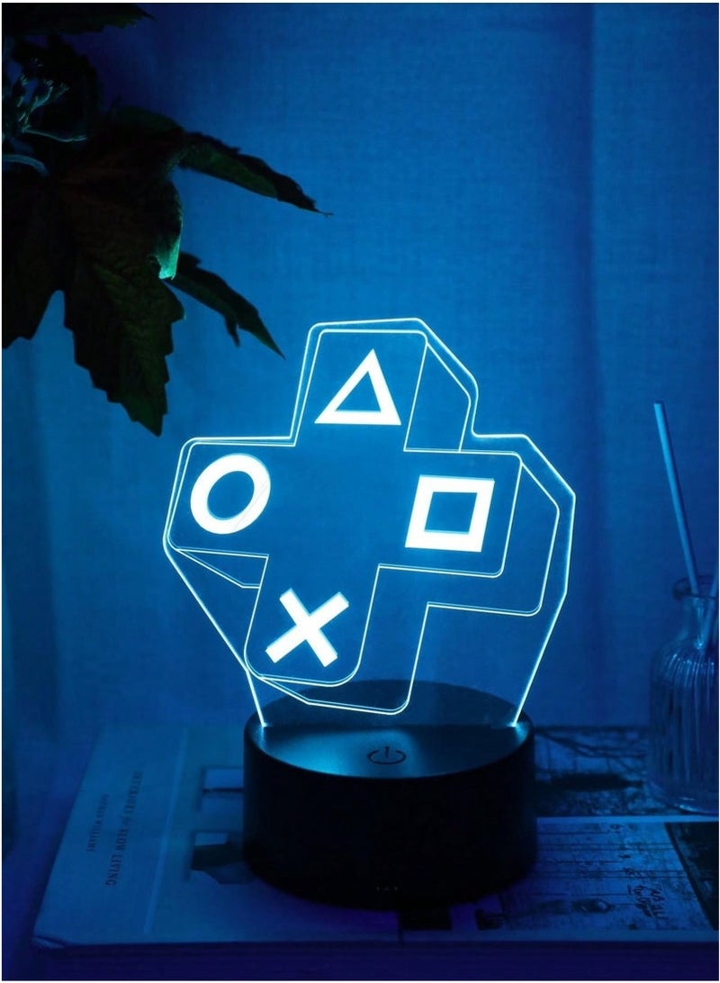 Arabest 3D Night Lamp Gaming Room Desk Setup Lighting Decor On The Table Game Console Icon Logo Sensor Light For Kids Bedside Gift (Color : 7Color Crack base, ) - Image 4