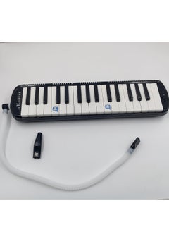 Generic 32 Key Melodica Musical Instrument Air Piano Keyboard Mouth Organ, Melodicas with Carrying Bag, Manual, Double Mouthpieces, Wipe Cloth, Long Tubes (Black)  - Image 3