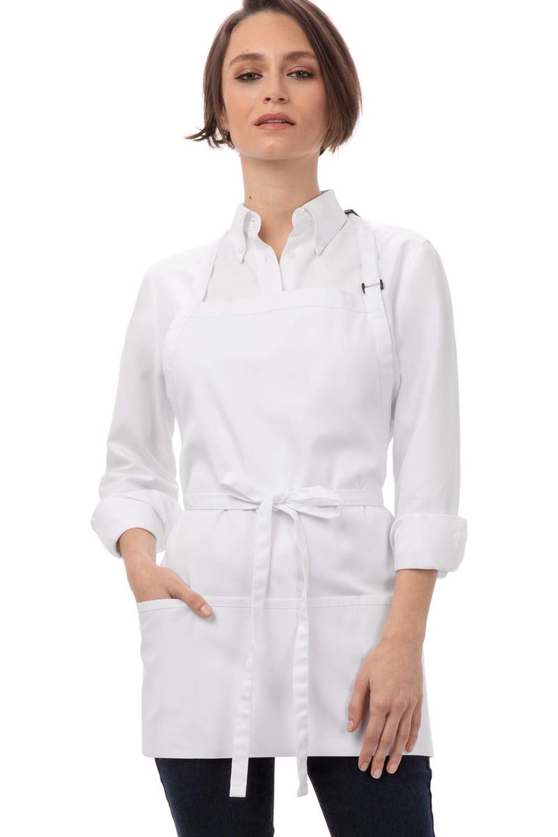 Chef Works Unisex Three Pocket Apron White One Size - Image 3
