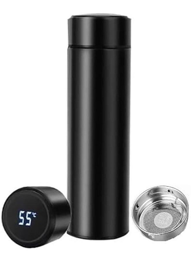Beauenty - Smart Stainless Steel Thermal Mugs Insulation Water Bottle LED Temperature Display Intelligent Thermos Bottle Water Cup Coffee Cup for School Home Office, 500ML - Image 1