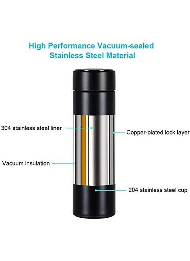 Beauenty - Smart Stainless Steel Thermal Mugs Insulation Water Bottle LED Temperature Display Intelligent Thermos Bottle Water Cup Coffee Cup for School Home Office, 500ML - Image 1