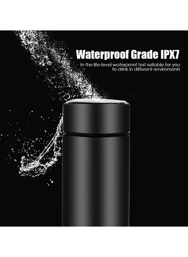 Beauenty - Smart Stainless Steel Thermal Mugs Insulation Water Bottle LED Temperature Display Intelligent Thermos Bottle Water Cup Coffee Cup for School Home Office, 500ML - Image 1