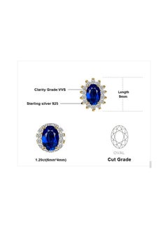 Princess Diana Kate Middleton Class Gemstone Birthstone Cleated Sapphire Stud Earrings For Women, 14K Yellow Gold Plated 925 Sterling Silver Earrings For Women, Earings Set - pzsku/Z8C8F0DC20CA0A16A4DCAZ/45/_/1735214414/efc2fccd-57c5-473b-b16c-39d6dcbabc00