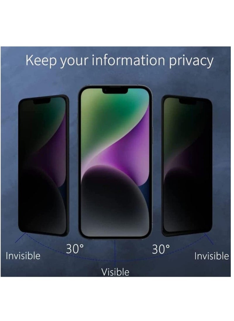 Raxoom iPhone 14 Privacy Screen Protector Anti-Spy Tempered Glass Film 9H Hardness Scratch Resistant Bubble Free Anti Spy Tempered Glass Screen Protector - Image 5