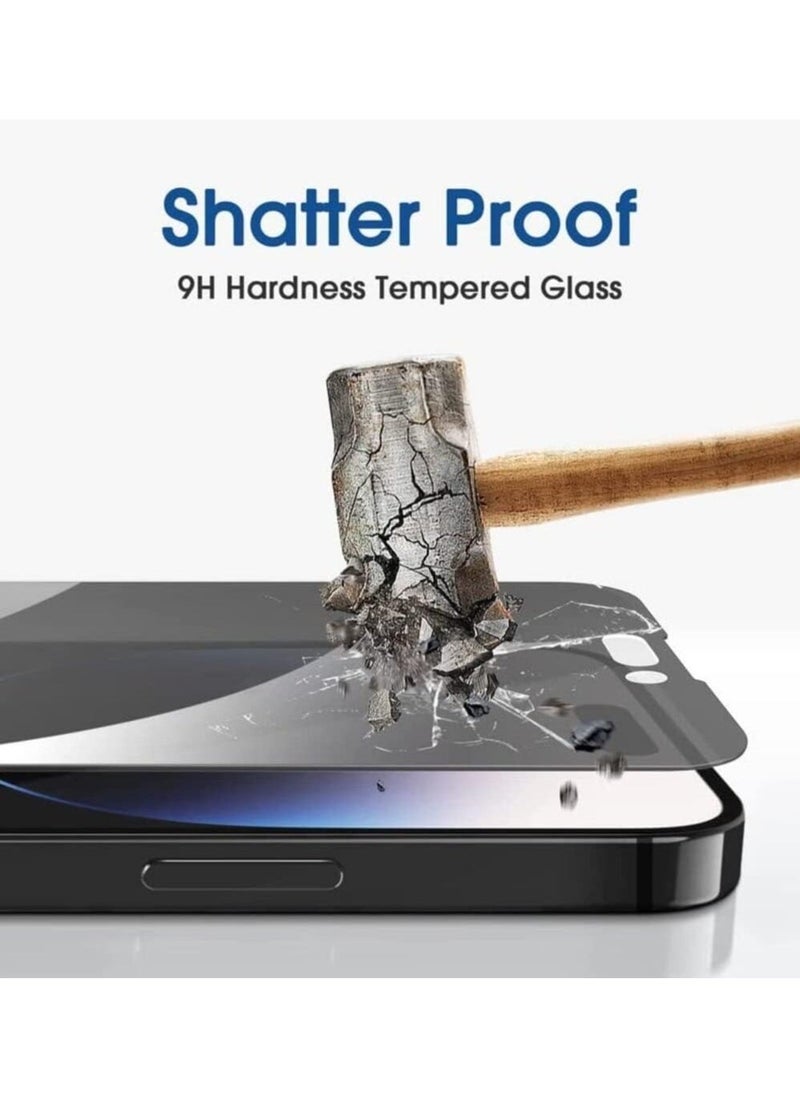 Raxoom iPhone 14 Privacy Screen Protector Anti-Spy Tempered Glass Film 9H Hardness Scratch Resistant Bubble Free Anti Spy Tempered Glass Screen Protector - Image 4
