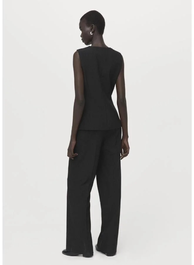 مانجو Pinstripe suit-style jumpsuit