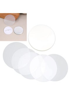 Zerodis Clear Film, 100Pcs Badge Film For Round Badge Button, Transparent Badge Protective Film For Diy Button Maker Clear Stampsstamps(58Mm/2.3In)  - Image 4