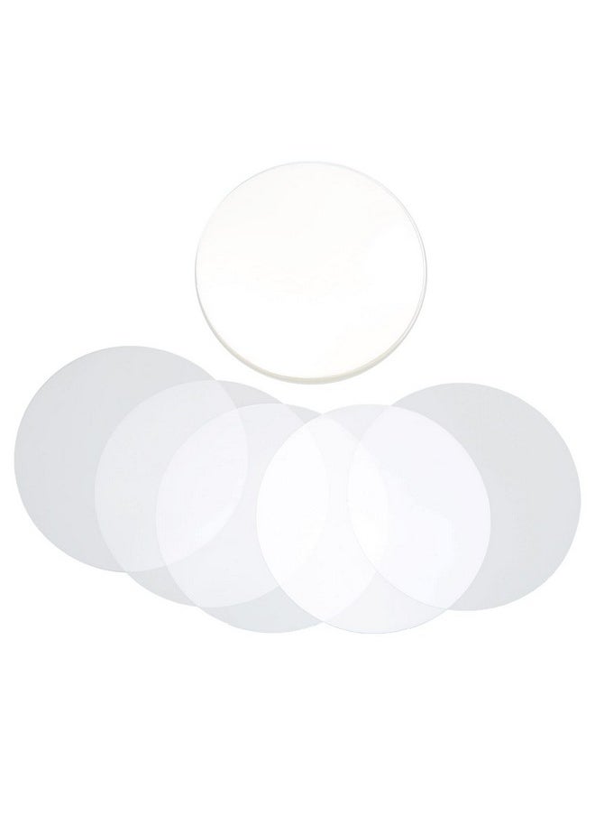 Zerodis Clear Film, 100Pcs Badge Film For Round Badge Button, Transparent Badge Protective Film For Diy Button Maker Clear Stampsstamps(58Mm/2.3In)  - Image 1