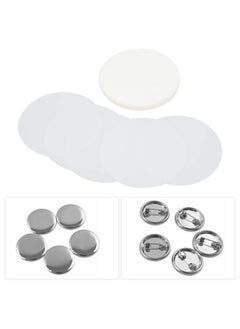 Zerodis Clear Film, 100Pcs Badge Film For Round Badge Button, Transparent Badge Protective Film For Diy Button Maker Clear Stampsstamps(58Mm/2.3In)  - Image 3