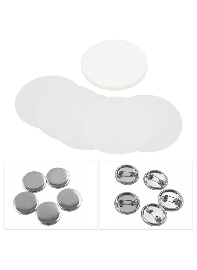 Zerodis Clear Film, 100Pcs Badge Film For Round Badge Button, Transparent Badge Protective Film For Diy Button Maker Clear Stampsstamps(58Mm/2.3In)  - Image 3