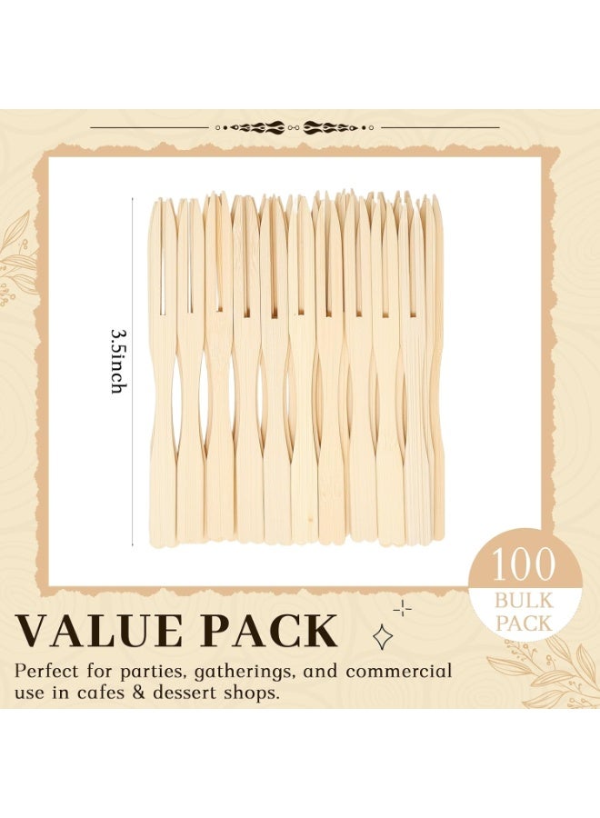 Forest Home Disposable Mini Forks 3.5 Inch Small Appetizer Forks for Fruit Cocktail Parties Weddings 100 Pieces Everyday Use - Image 5