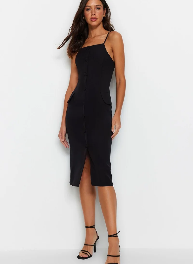 trendyol Strappy Button Detail Dress