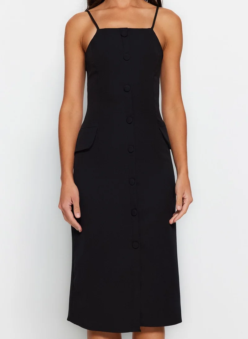 trendyol Strappy Button Detail Dress