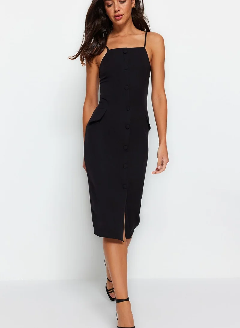 trendyol Strappy Button Detail Dress