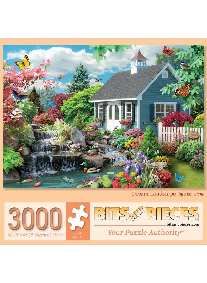 Bits and Pieces 3000 Piece Jigsaw Puzzle For Adults 32" X 45" Dream Landscape 3000 Pc Spring Scene Jigsaw By Artist Alan Giana  - Image 3