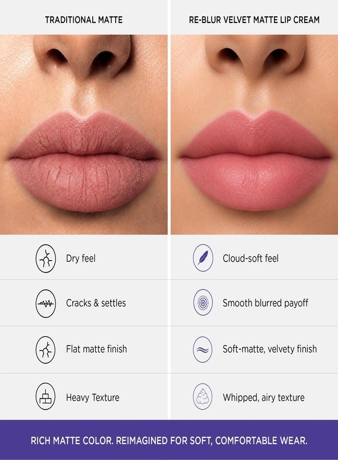 HALEYS Beauty Re-blur Velvet Matte Lip Cream, Cloud Soft Liquid Lipstick with Soft Focus Finish, Lightweight Smudge Resistant Lip Color for Women (Nectar) - Image 5