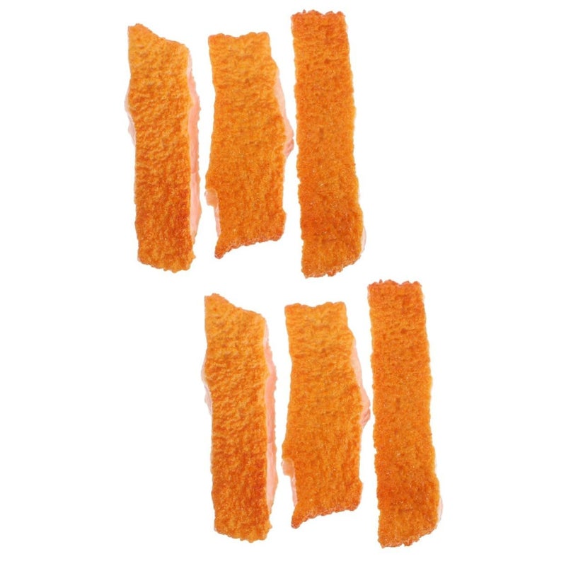 6Pcs Artificial Fried Food Simulation Realistic Pork Cutlet Models Shop Display Photography Props - Image 2