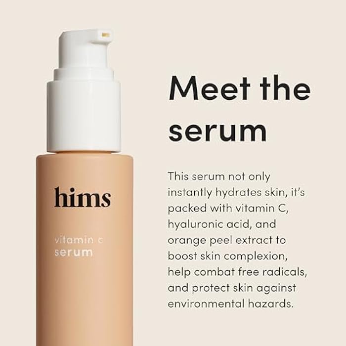 HIMS & HERS hims Vitamin C Serum for Men - Brightens, Evens Skin Tone, Reduces Wrinkles - Highly Concentrated Anti-Aging Vitamin C Face Serum for Men - 1 fl oz - Image 2