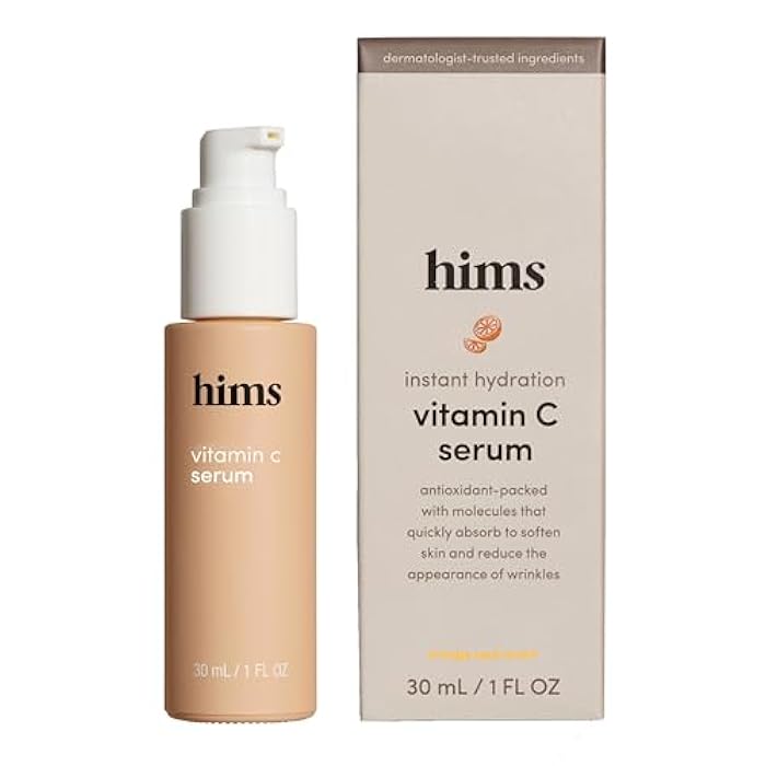 HIMS & HERS hims Vitamin C Serum for Men - Brightens, Evens Skin Tone, Reduces Wrinkles - Highly Concentrated Anti-Aging Vitamin C Face Serum for Men - 1 fl oz - Image 1
