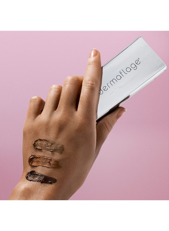 dermaflage لوحة خافي العيوب بتغطية كاملة، كريم خافي عيوب مقاوم للماء، 3 ألوان + فرشاة، من ديرمافلاج - Image 2