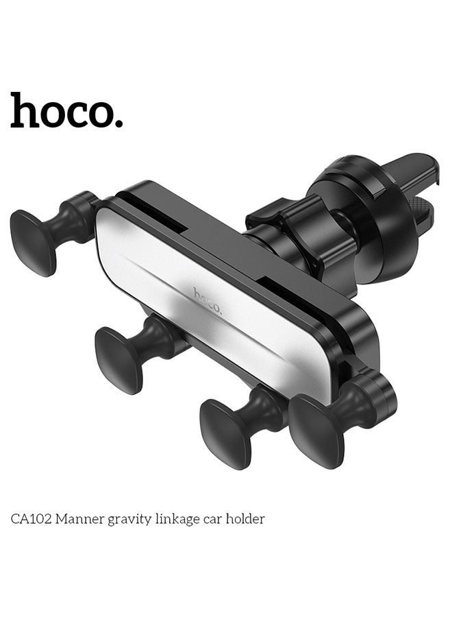 هوكو. حامل هاتف سيارة CA102 مانر لمخرج الهواء (أسود) - Image 4