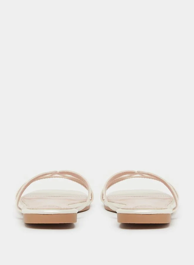 Styli Styli Multi Strap Open Toe Flat Sandals