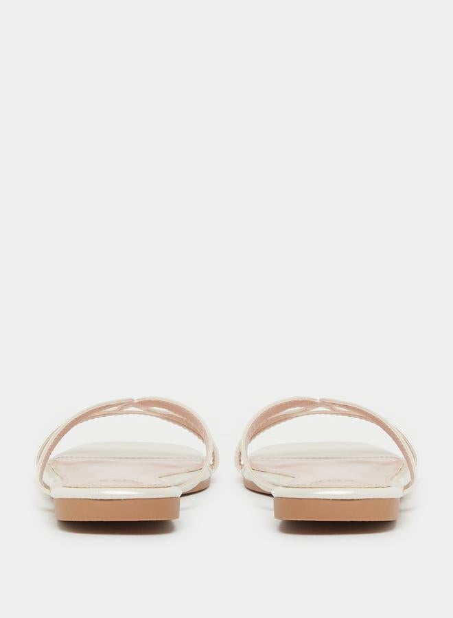 Styli Multi Strap Open Toe Flat Sandals - Image 5