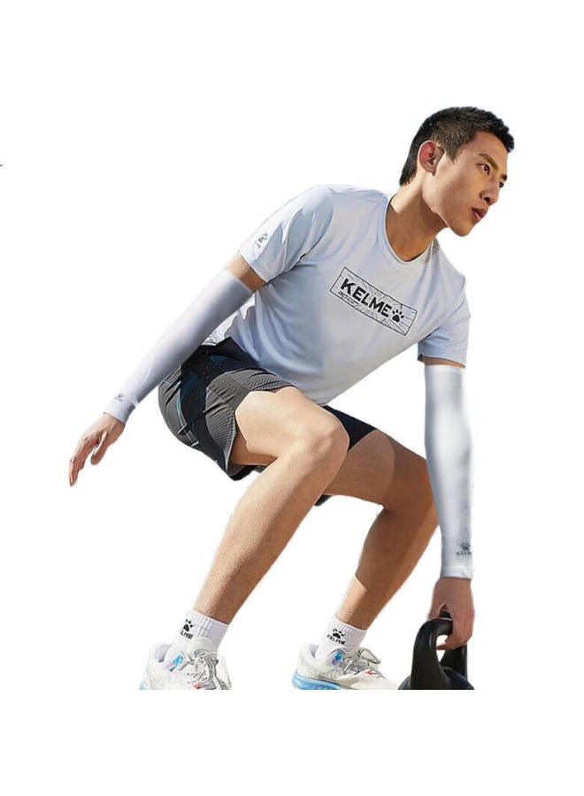 KELME Ice Sleeves For Men [Set Of 4], Sun Protection Arm Sleeves For Women, Ice Silk Sleeves, Summer Cycling Fishing Driving Arm Guards, Basketball Sleeves - Image 2