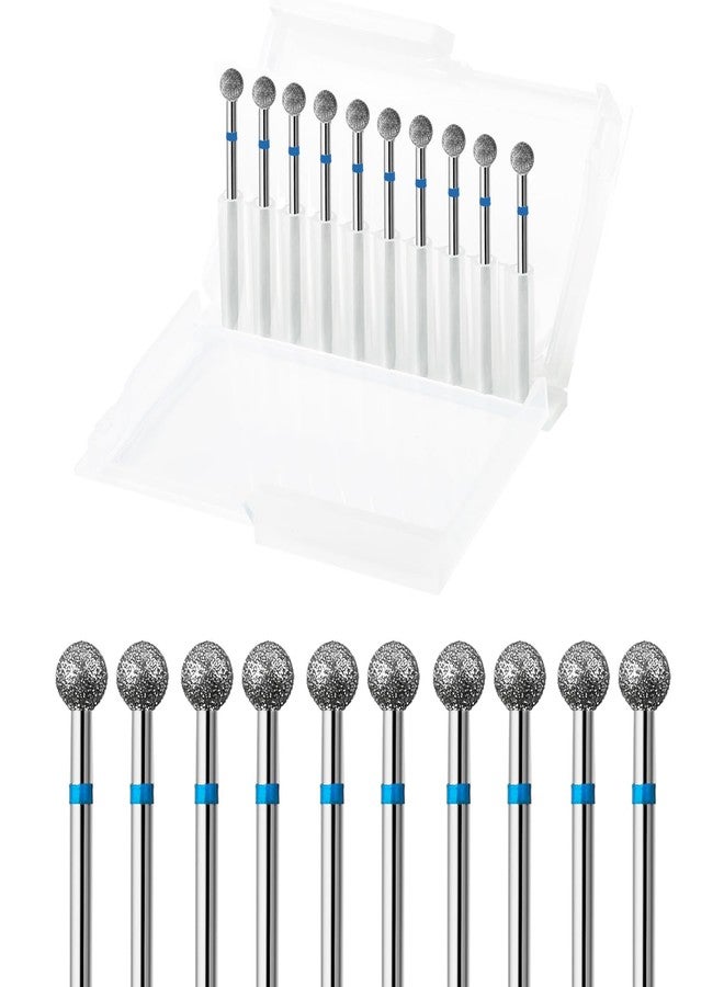 ERUIKA 10pcs Safety Ball Cuticle Drill Bits, Carbide Diamond Nail Bits for Dead Skin Removal & Nail Shaping, 3/32'' Two Way Rotate, Professional Manicure Pedicure Salon Tools(5mm Ball Bit, Medium-M) - Image 1