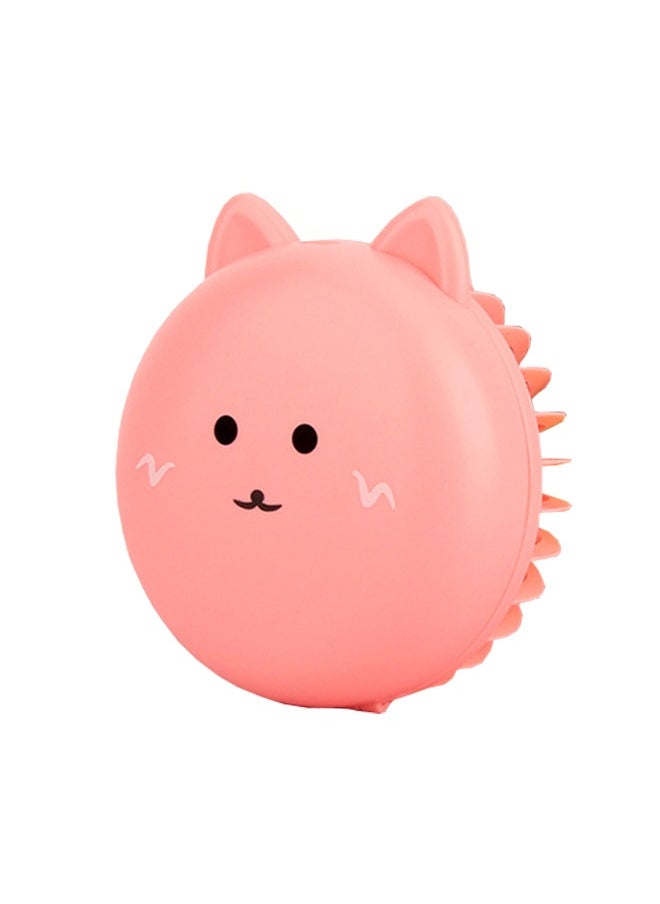 Generic - Pink Mini Folding Fan, Portable USB Charging Small Fan with LED Fill Light + Mirror, Multi-Functional Cartoon Mini Handheld Electric Fan, 500mAh Desktop Electric Fan with 3 Speed Wind & Soft Lighting - Image 1