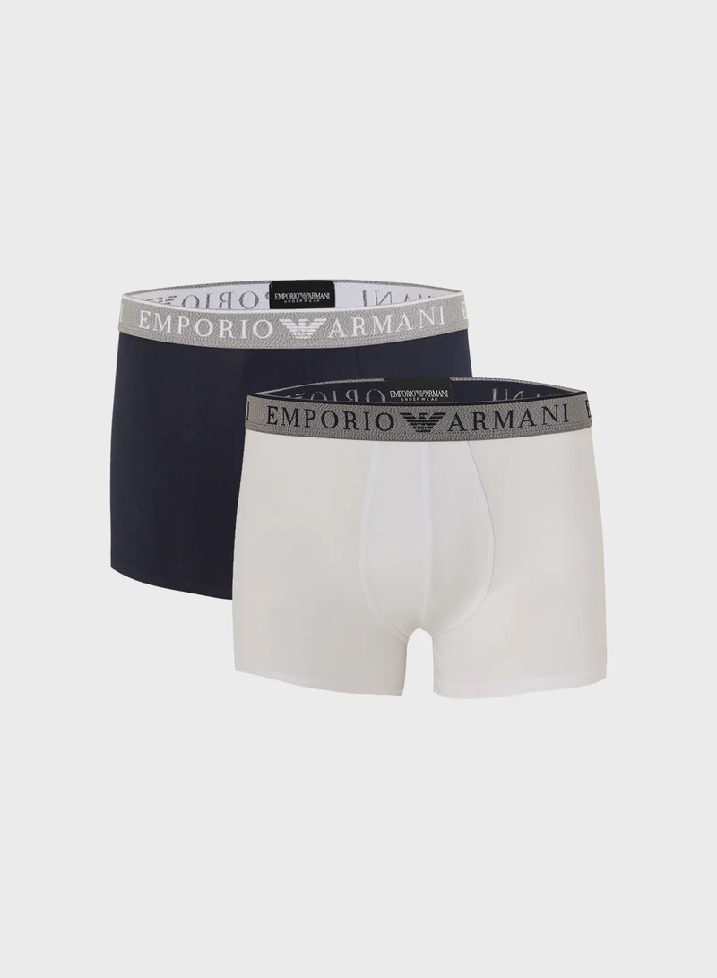 امبوريو ارماني 2 Pack Of Logo Boxers