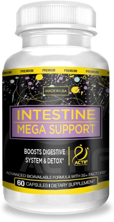 Actif Intestine Mega Support  Maximum Strength Energy Boost  Gut Health  Supports Digestion Detox  Cleansing - Image 1