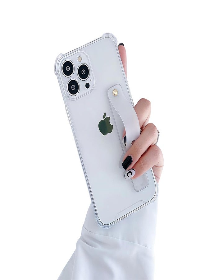 سيدواتر جراب Siduater مزود بحزام مع مسند للمعصم لهاتف iPhone 15 Pro Max مقاس 6.7 بوصة، غطاء واقٍ شفاف من مادة TPU الناعمة مقاوم للصدمات، حلقة قابلة للتعديل لحمل الهاتف، شفاف تمامًا. - Image 1