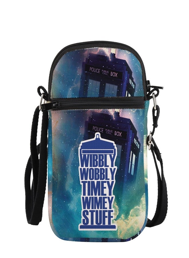 PLITI Dr Who TV Show Inspired Gift Dr who Crossbody Bag Policeman Box Fan Gift Wibbly Wobbly Timey Wimey Stuff Gift (Wibbly Wobbly ZCbag) - Image 1