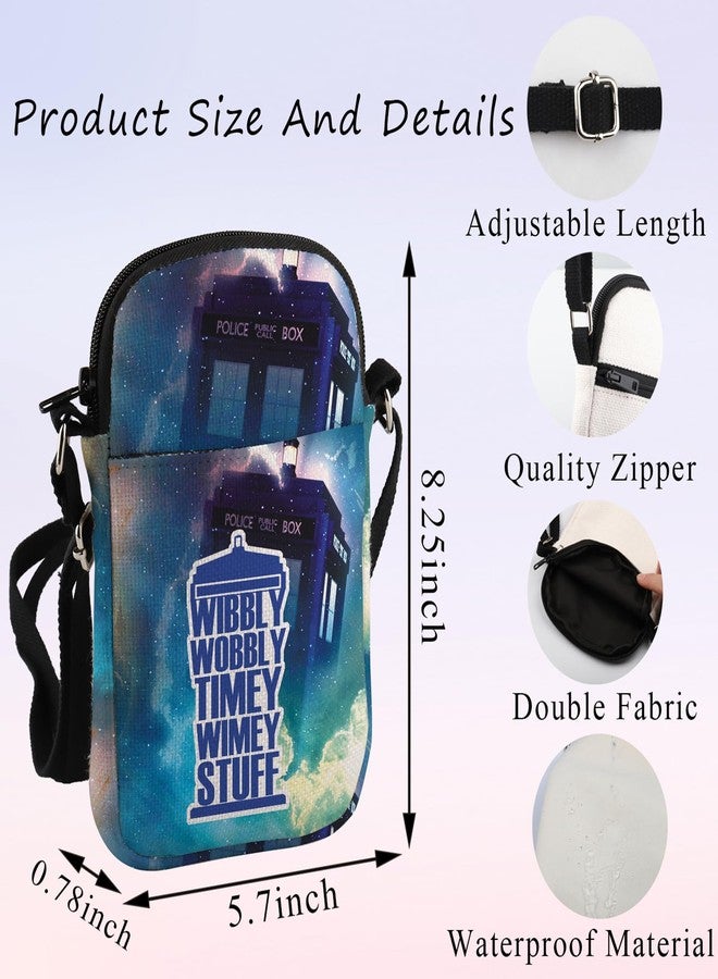 PLITI Dr Who TV Show Inspired Gift Dr who Crossbody Bag Policeman Box Fan Gift Wibbly Wobbly Timey Wimey Stuff Gift (Wibbly Wobbly ZCbag) - Image 2