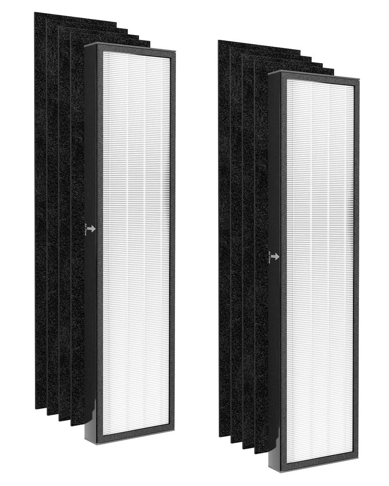 Future Way FLT5250PT Filter C Compatible with AC5250PT AC5000E AC5000 AC5300 Series Air Purifier with Pet Pure Treatment 2 True HEPA Filters 8 Carbon Filters