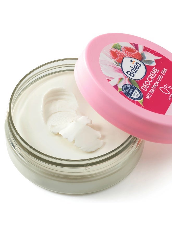 Balea Deodorant Cream 48h Protection with Baking Soda & Zinc – Aluminum Free, Alcohol Free, Long Lasting Odor Control, Raspberry Fragrance - Image 3
