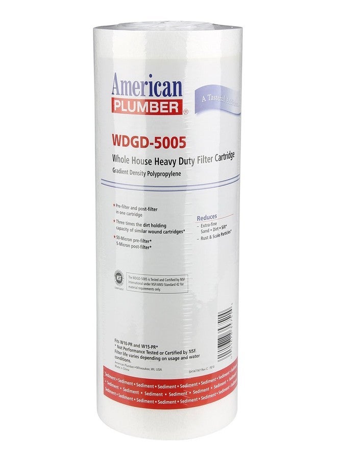 American Plumber WDGD-5005 50 micron / 5 micron Dual-Gradient Polypropylene 4" x 10" Cartridge (1)